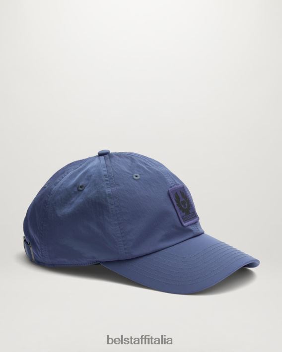accessorio Belstaff Cappellino con logo fenice guscio luccicante in avanti blu uomini H2DD6J386