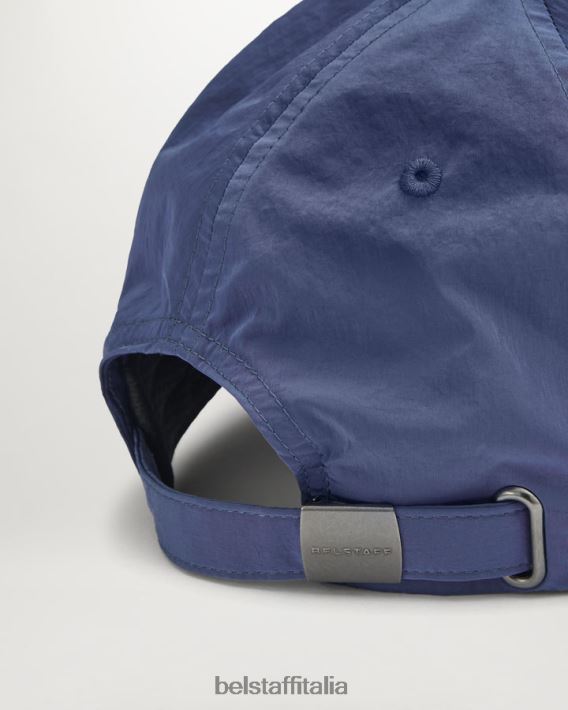 accessorio Belstaff Cappellino con logo fenice guscio luccicante in avanti blu uomini H2DD6J386