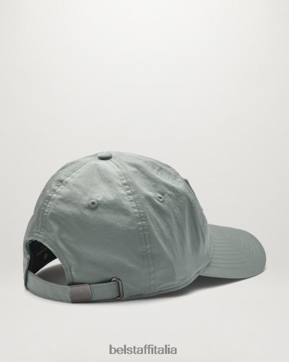 accessorio Belstaff Cappellino con logo fenice guscio scintillante verde acciaio uomini H2DD6J387
