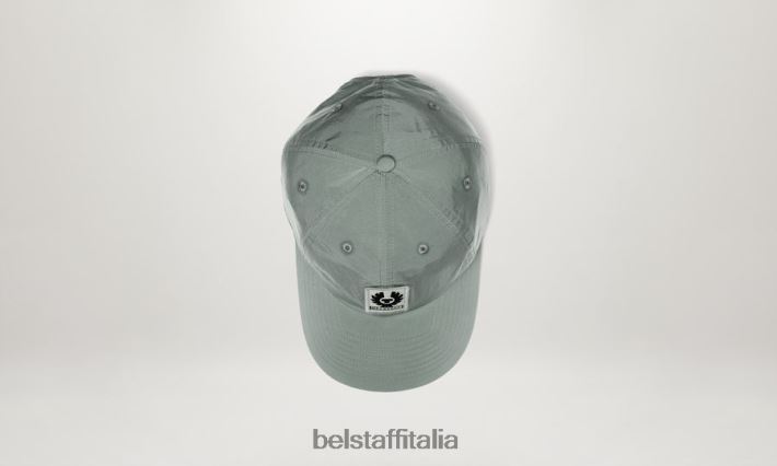 accessorio Belstaff Cappellino con logo fenice guscio scintillante verde acciaio uomini H2DD6J387