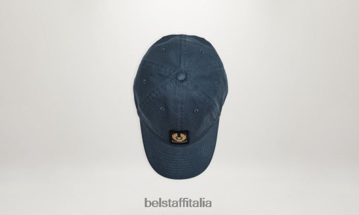 accessorio Belstaff Cappellino con logo fenice twill di cotone blu scuro uomini H2DD6J399