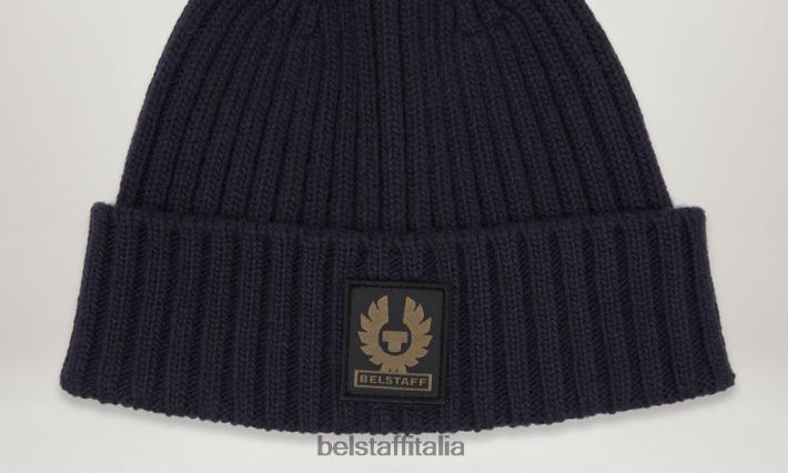 accessorio Belstaff guarda il cappello a cuffia lana d\'agnello blu scuro uomini H2DD6J381
