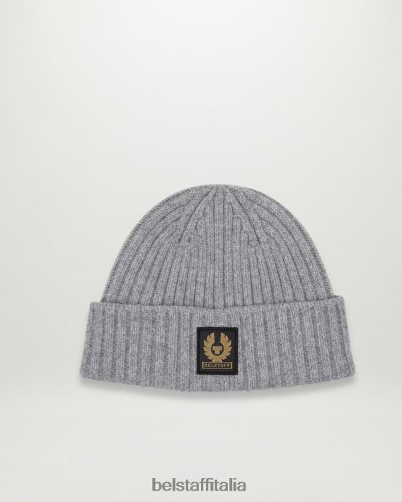 accessorio Belstaff guarda il cappello a cuffia lana d'agnello grigio chiaro melange uomini H2DD6J382