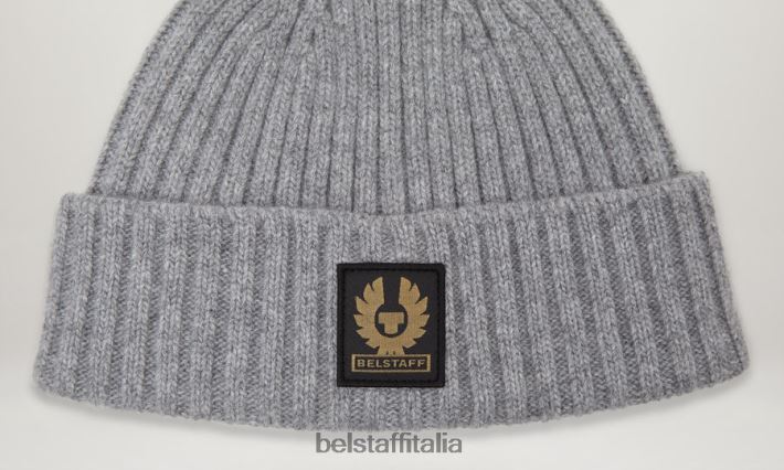 accessorio Belstaff guarda il cappello a cuffia lana d\'agnello grigio chiaro melange uomini H2DD6J382