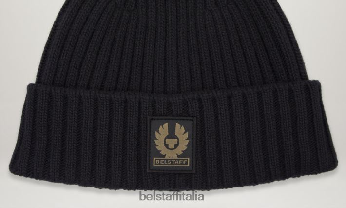 accessorio Belstaff guarda il cappello a cuffia lana d\'agnello nera uomini H2DD6J380