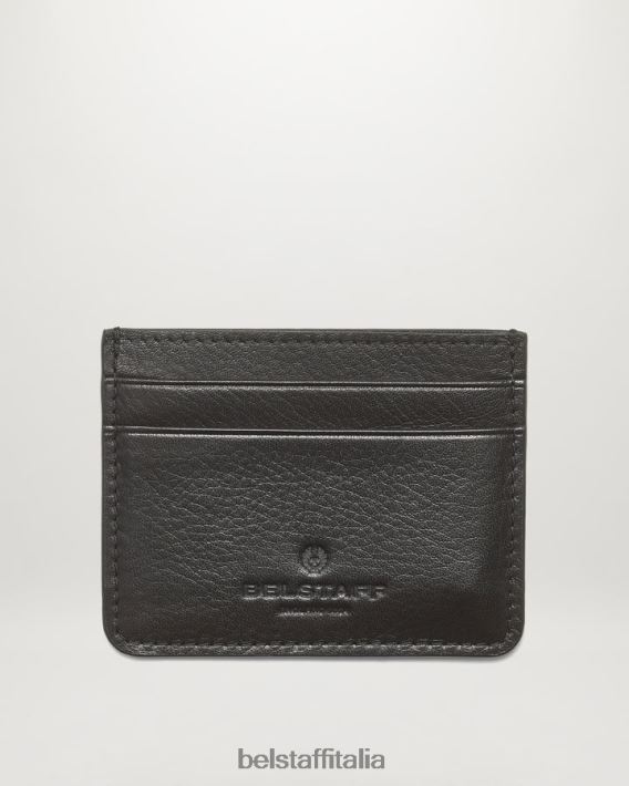 accessorio Belstaff titolare della carta pelle liscia nera uomini H2DD6J371