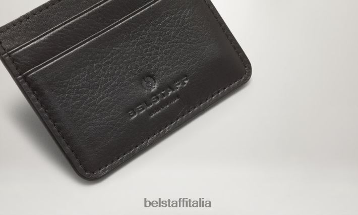 accessorio Belstaff titolare della carta pelle liscia nera uomini H2DD6J371