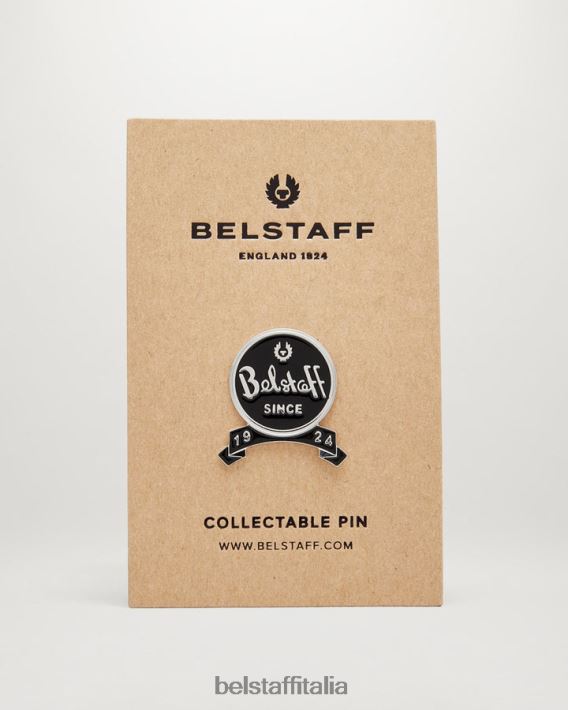 accessorio Belstaff dal 1924 perno ottone e smalto argento/nero uomini H2DD6J412