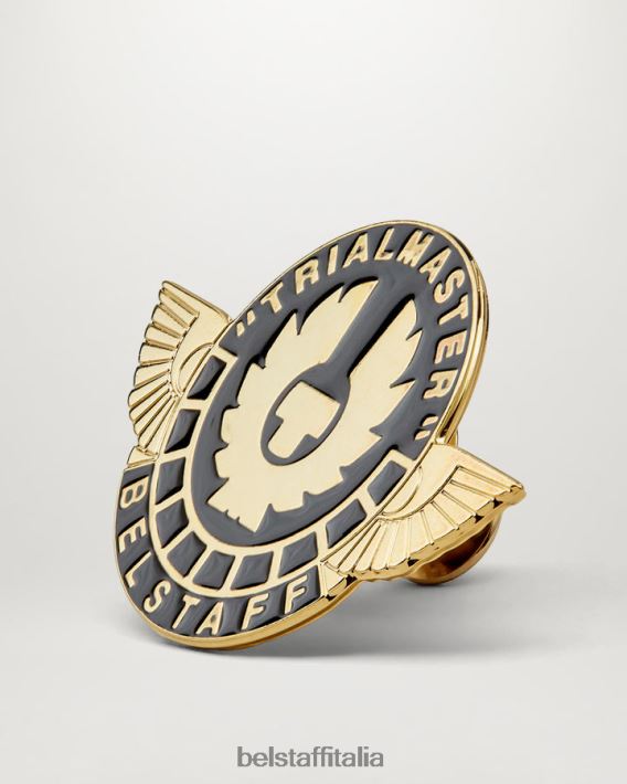 accessorio Belstaff perno del trialmaster ottone e smalto oro/nero uomini H2DD6J409