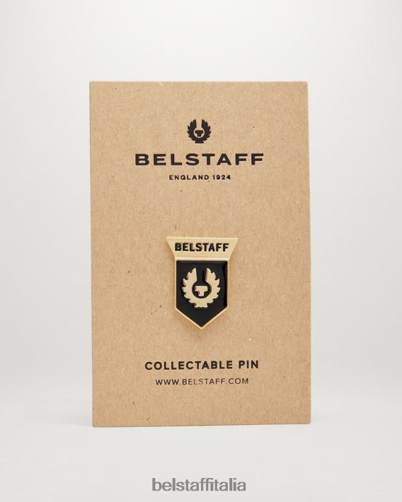 accessorio Belstaff perno dello scudo ottone e smalto oro/nero uomini H2DD6J406