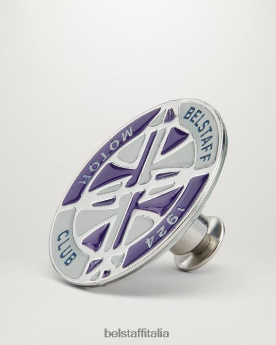 accessorio Belstaff spilla del club automobilistico ottone e smalto argento/viola/grigio uomini H2DD6J411