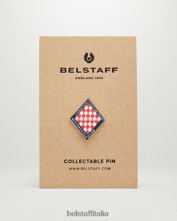 accessorio Belstaff spilla del club motociclistico ottone e smalto blu navy/rosso/avorio uomini H2DD6J410