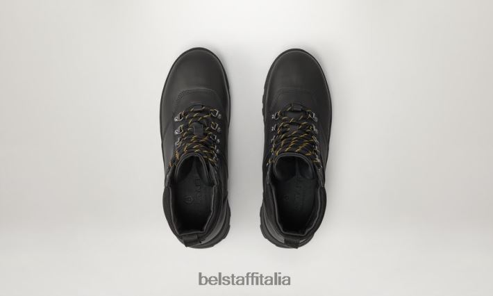 scarpa Belstaff scarponi da trekking pelle di vitello nera uomini H2DD6J340