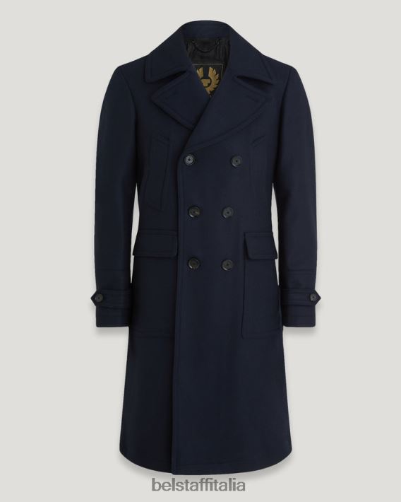 vestiario Belstaff Cappotto Milford misto lana cashmere blu inchiostro uomini H2DD6J127