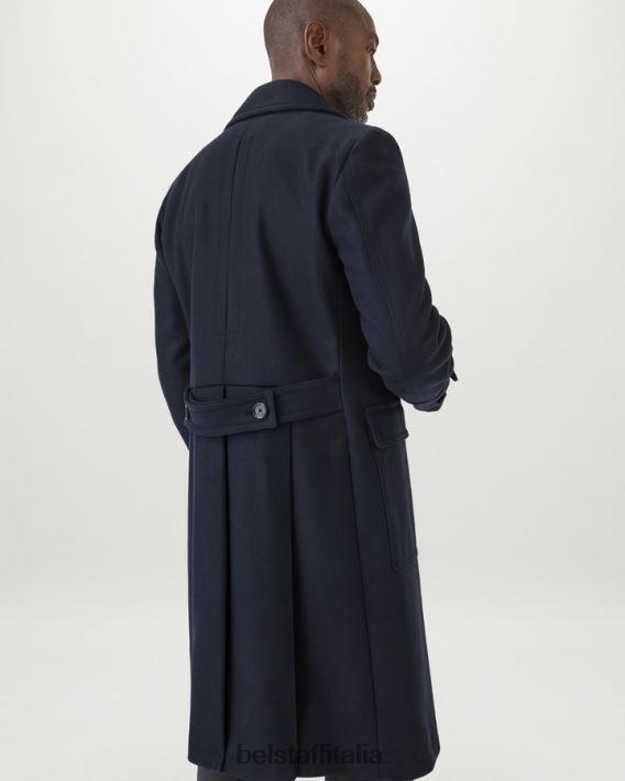 vestiario Belstaff Cappotto Milford misto lana cashmere blu inchiostro uomini H2DD6J127