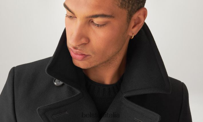 vestiario Belstaff Cappotto Milford misto lana cashmere nero uomini H2DD6J128