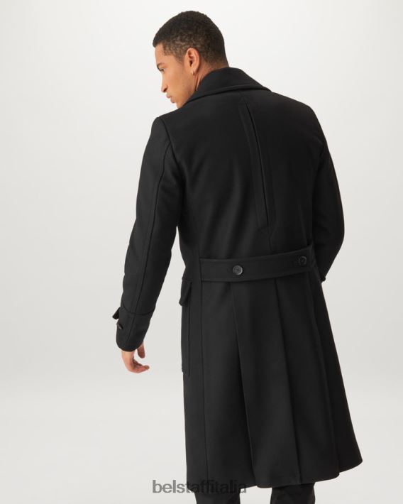 vestiario Belstaff Cappotto Milford misto lana cashmere nero uomini H2DD6J128