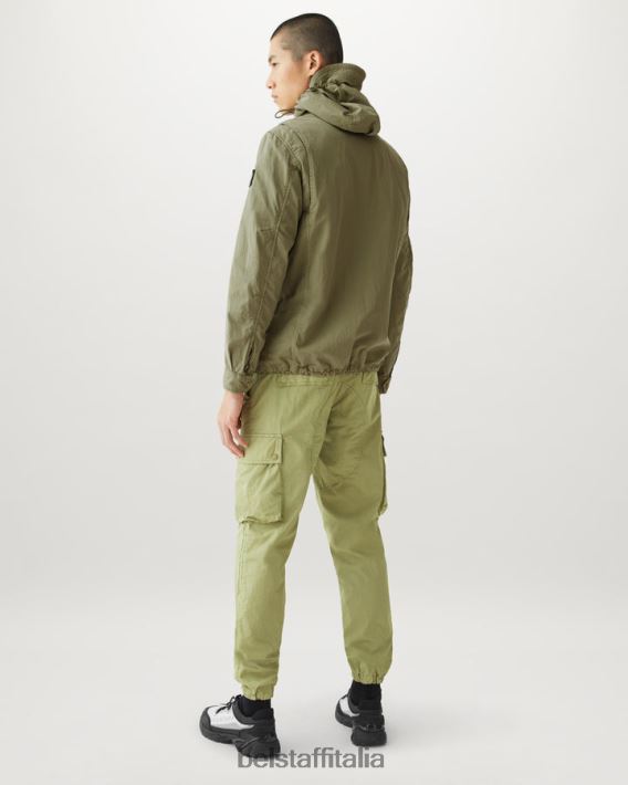 vestiario Belstaff distribuire la giacca misto cotone tinto in capo giallo limone/aloe uomini H2DD6J126