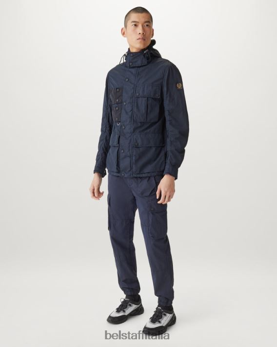 vestiario Belstaff distribuire la giacca tintura in capo misto cotone inchiostro scuro/nero uomini H2DD6J124