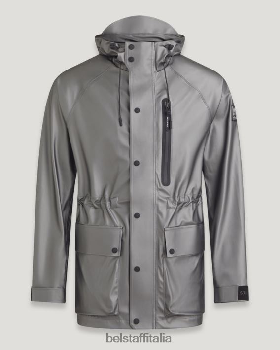 vestiario Belstaff parka idro Scocca in gomma cangiante grigio granito uomini H2DD6J119