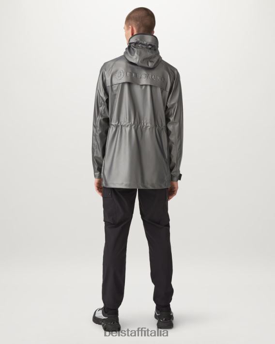 vestiario Belstaff parka idro Scocca in gomma cangiante grigio granito uomini H2DD6J119