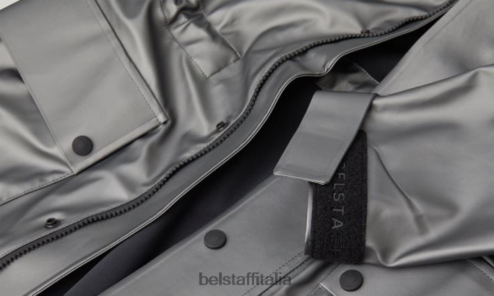 vestiario Belstaff parka idro Scocca in gomma cangiante grigio granito uomini H2DD6J119