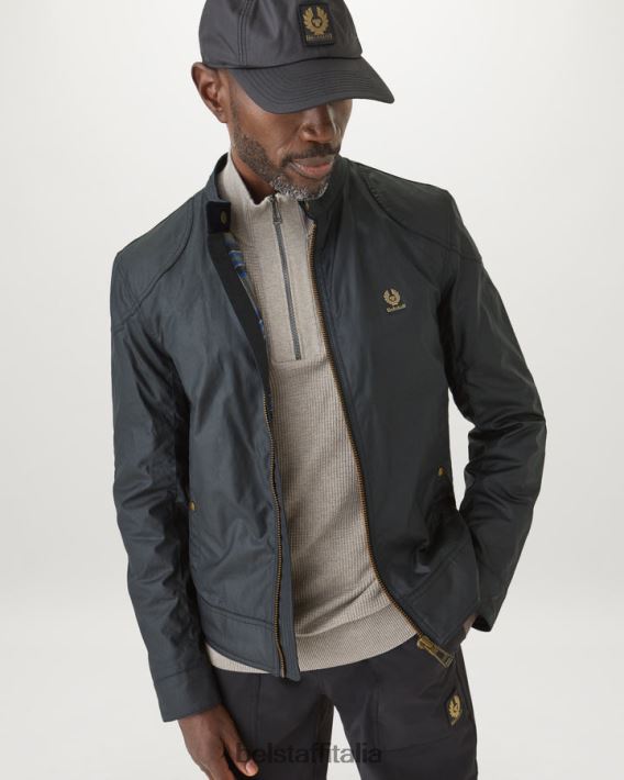 vestiario Belstaff Giacca Kelland cotone cerato blu scuro uomini H2DD6J31