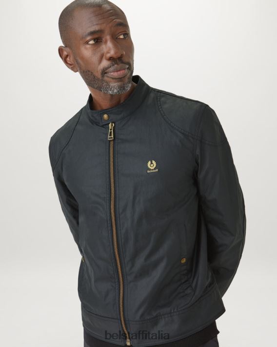 vestiario Belstaff Giacca Kelland cotone cerato blu scuro uomini H2DD6J40