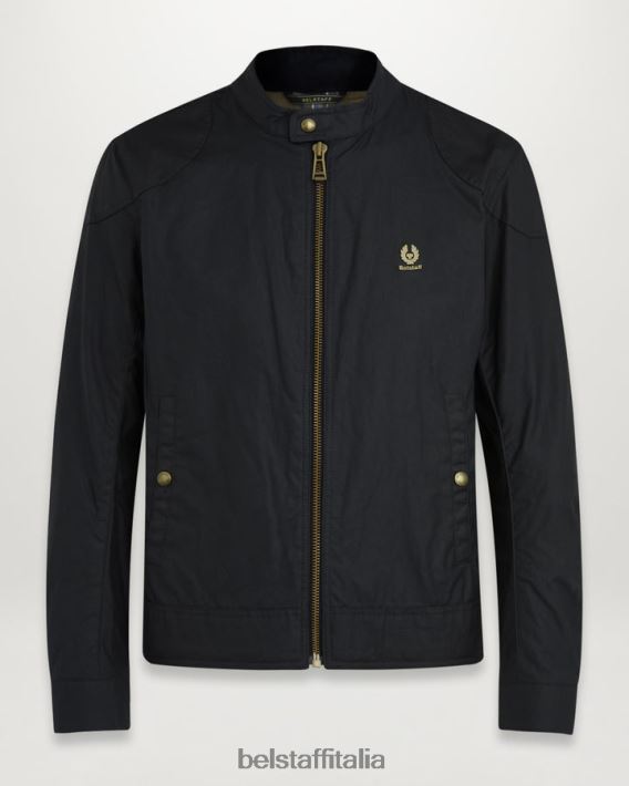 vestiario Belstaff Giacca Kelland cotone cerato nero uomini H2DD6J42