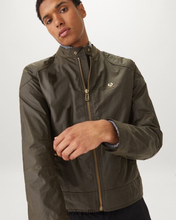 vestiario Belstaff Giacca Kelland cotone cerato oliva sbiadito uomini H2DD6J29