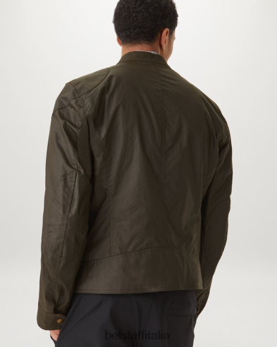 vestiario Belstaff Giacca Kelland cotone cerato oliva sbiadito uomini H2DD6J29