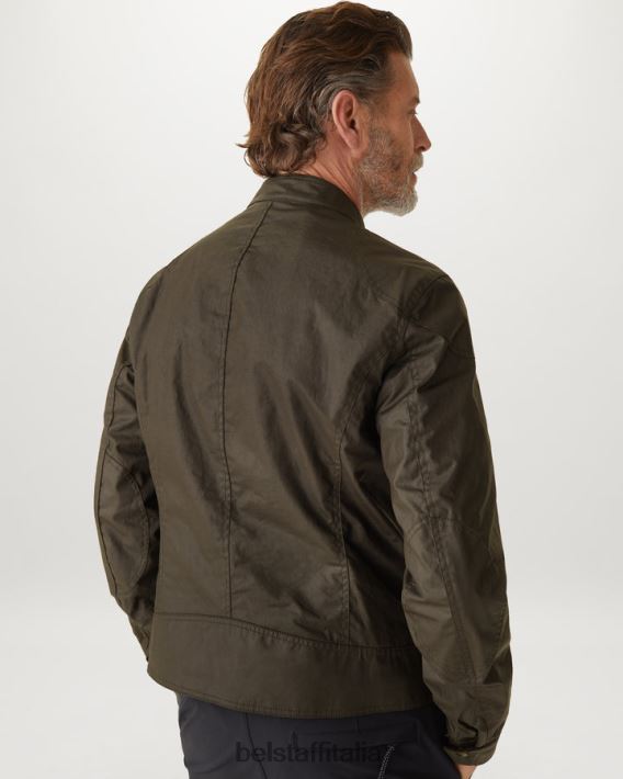 vestiario Belstaff Giacca Kelland cotone cerato oliva sbiadito uomini H2DD6J41