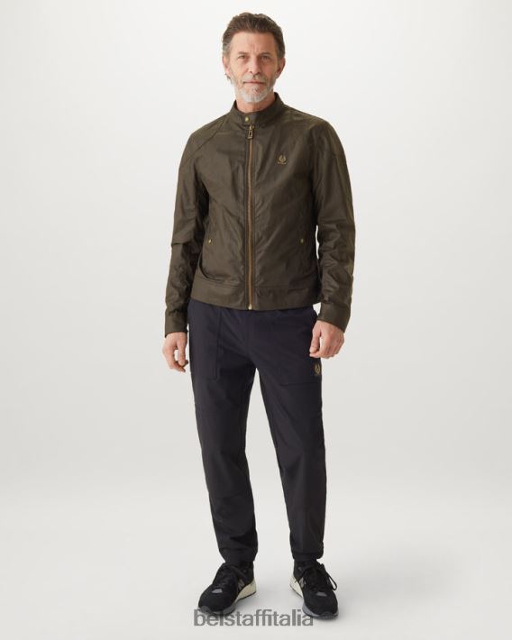vestiario Belstaff Giacca Kelland cotone cerato oliva sbiadito uomini H2DD6J41