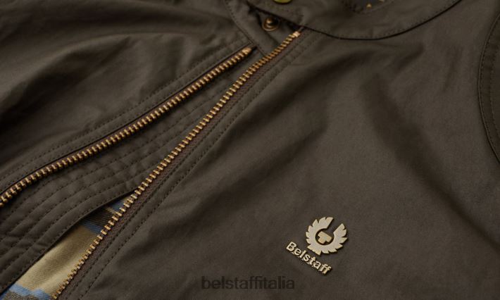 vestiario Belstaff Giacca Kelland cotone cerato oliva sbiadito uomini H2DD6J41