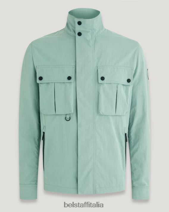 vestiario Belstaff giacca Draker gabardine di misto cotone verde acciaio uomini H2DD6J94