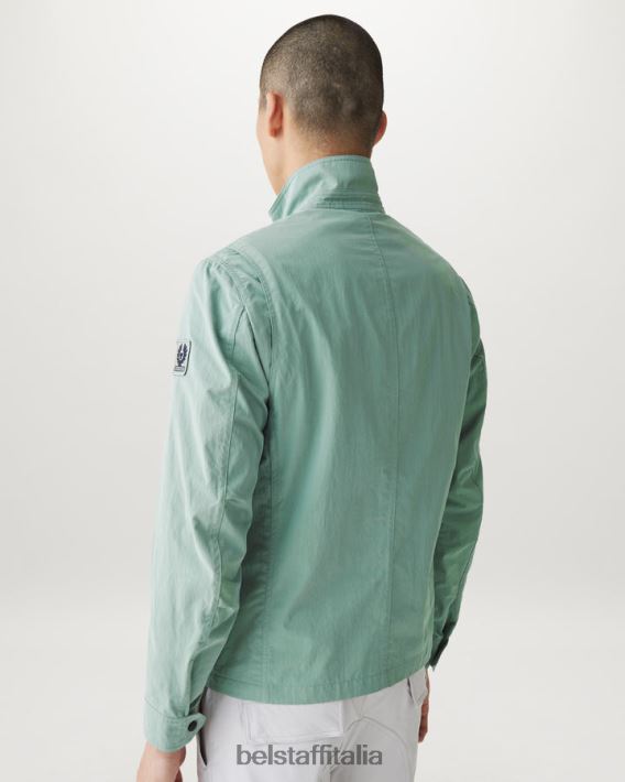 vestiario Belstaff giacca Draker gabardine di misto cotone verde acciaio uomini H2DD6J94