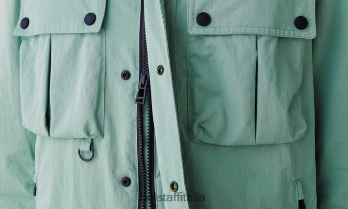 vestiario Belstaff giacca Draker gabardine di misto cotone verde acciaio uomini H2DD6J94