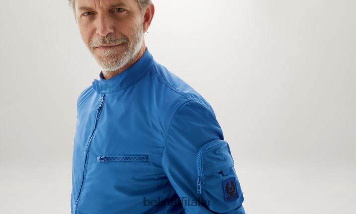 vestiario Belstaff giacca a fascio shell di memoria in avanti blu uomini H2DD6J69