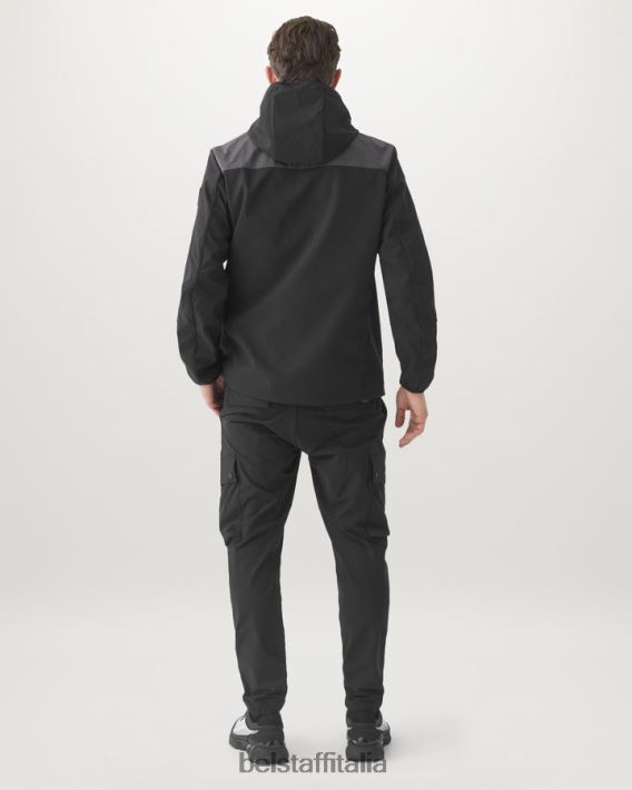 vestiario Belstaff giacca d\'impatto guscio morbido nero uomini H2DD6J70