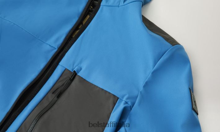vestiario Belstaff giacca d\'impatto softshell in avanti blu uomini H2DD6J68