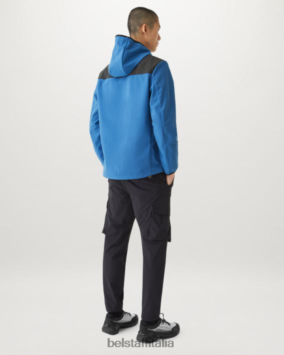 vestiario Belstaff giacca d\'impatto softshell in avanti blu uomini H2DD6J68