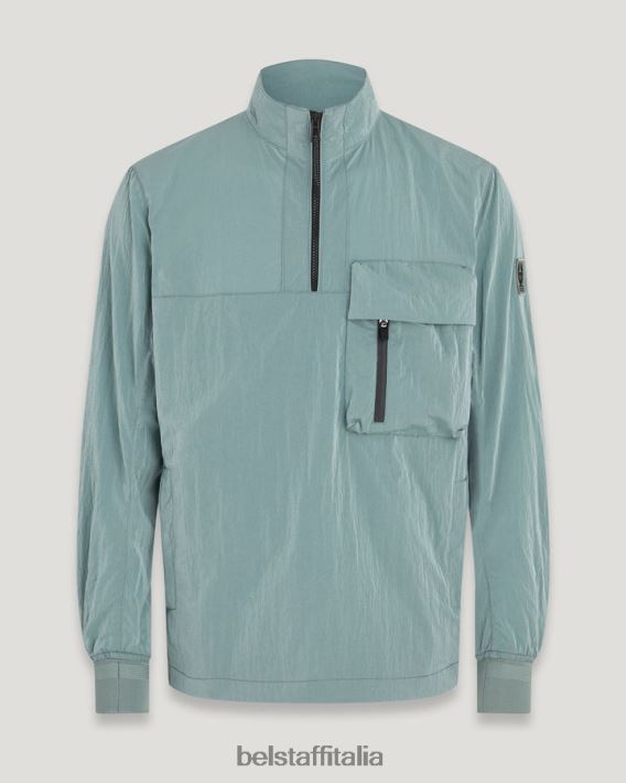 vestiario Belstaff giacca da rampa guscio scintillante verde acciaio uomini H2DD6J77