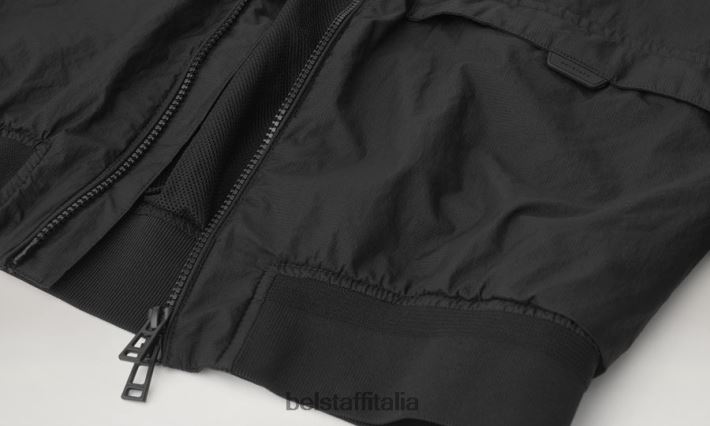 vestiario Belstaff giacca di trasferimento tintura in capo ripstop nero uomini H2DD6J92