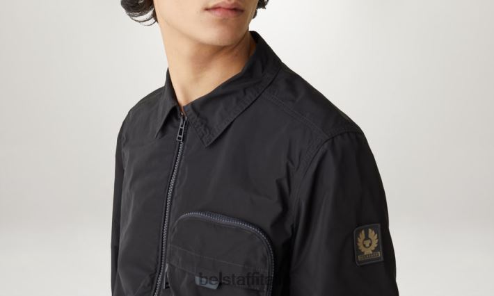 vestiario Belstaff sovracamicia da tavola guscio di memoria nero uomini H2DD6J72