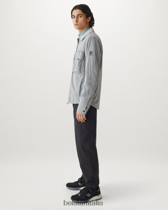 vestiario Belstaff sovracamicia spaccata conchiglia scintillante argento antico uomini H2DD6J85