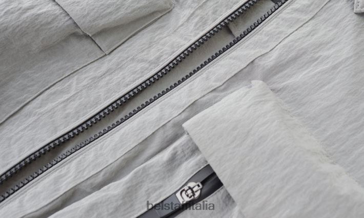 vestiario Belstaff sovracamicia spaccata conchiglia scintillante argento antico uomini H2DD6J85