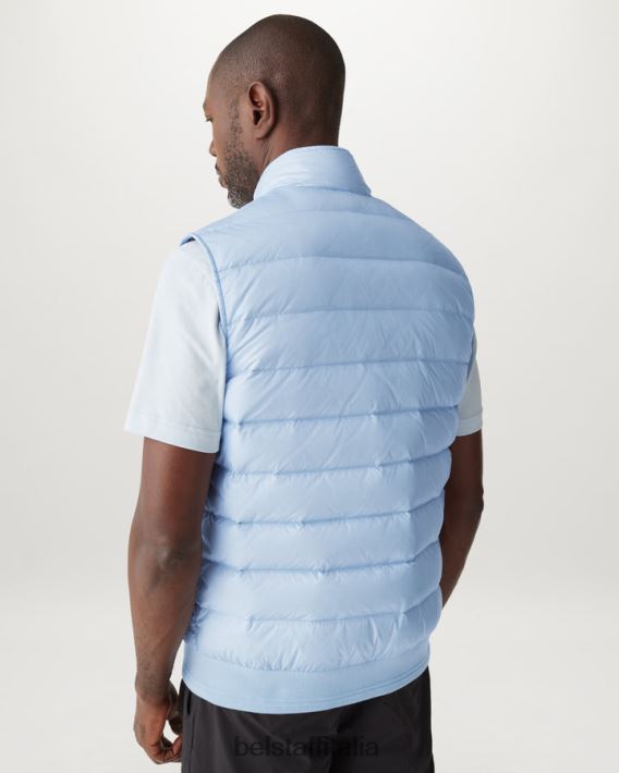 vestiario Belstaff gilet da circuito nylon imbottito in piuma azzurro uomini H2DD6J108