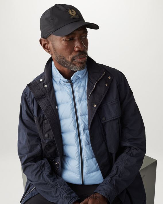 vestiario Belstaff gilet da circuito nylon imbottito in piuma azzurro uomini H2DD6J108