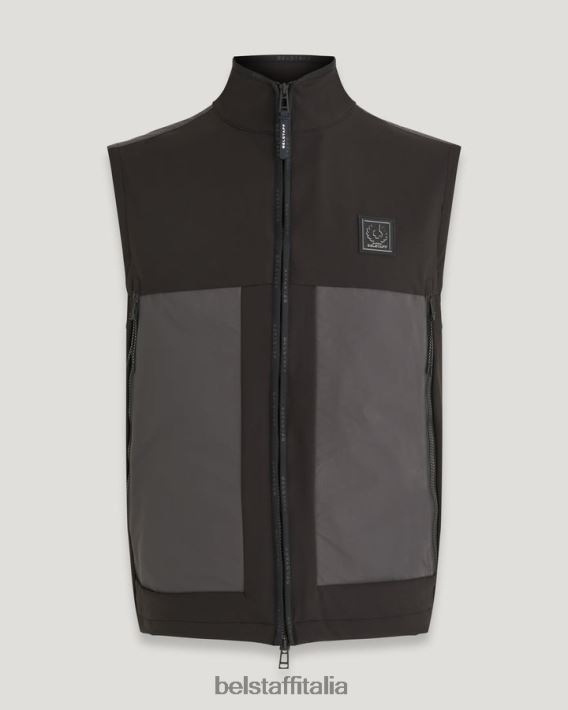 vestiario Belstaff gilet di rapporto guscio morbido nero uomini H2DD6J104
