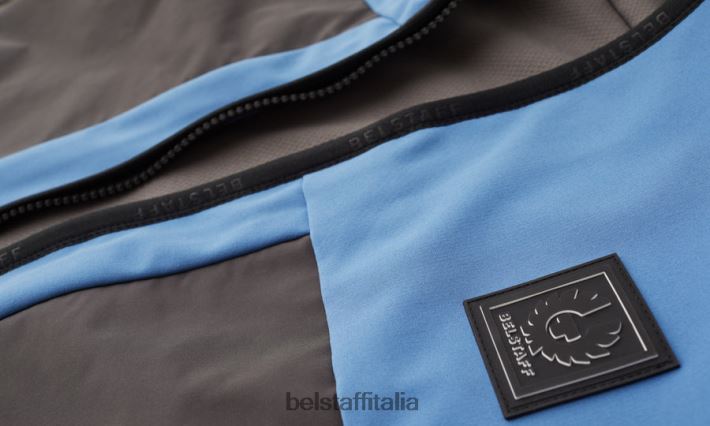 vestiario Belstaff gilet di rapporto softshell in avanti blu uomini H2DD6J106